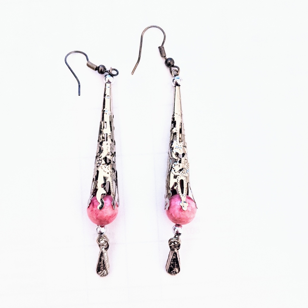 Beautiful Handmade Silver Tear-Drop Earrings with